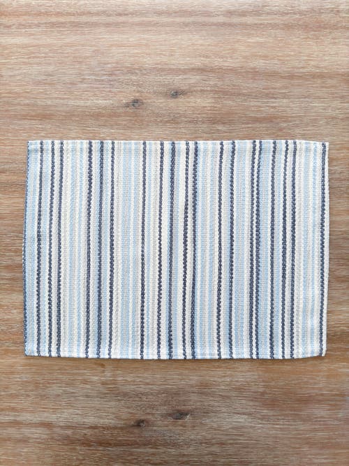 Shop Anaya Yacht Stripe Indoor Outdoor Placemat In Blue