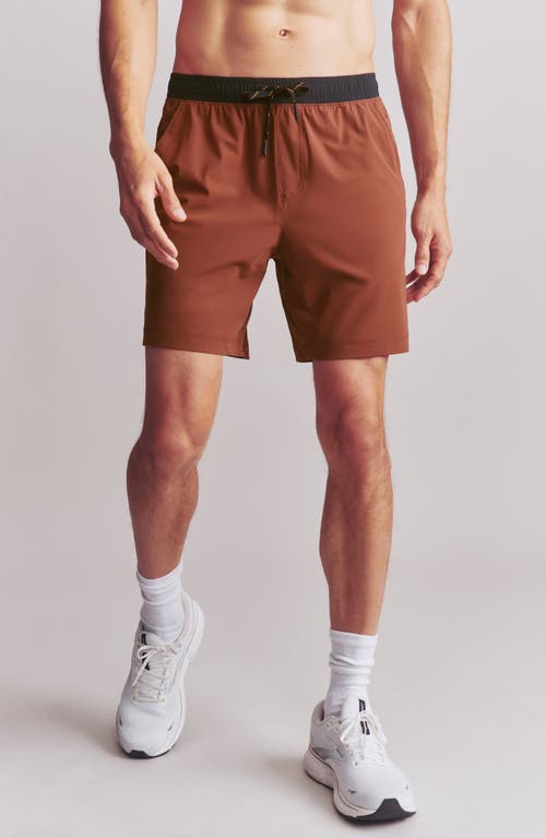 Shop Rhone Pursuit 7-inch Unlined Training Shorts In Cinnamon/black