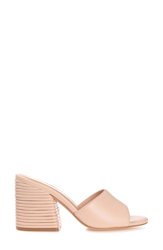 Shop Journee Collection Leslee Peep-toe Pump In Nude