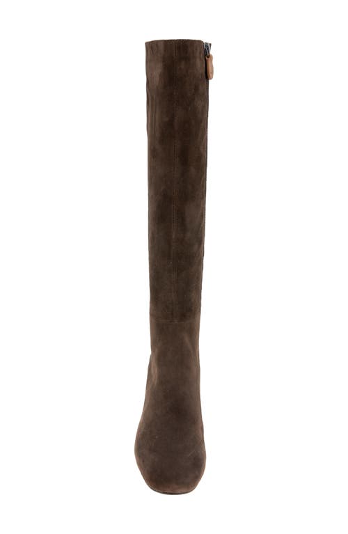 Shop Gentle Souls By Kenneth Cole Gentle Souls Emily Stretch Knee High Boot In Chocolate Suede