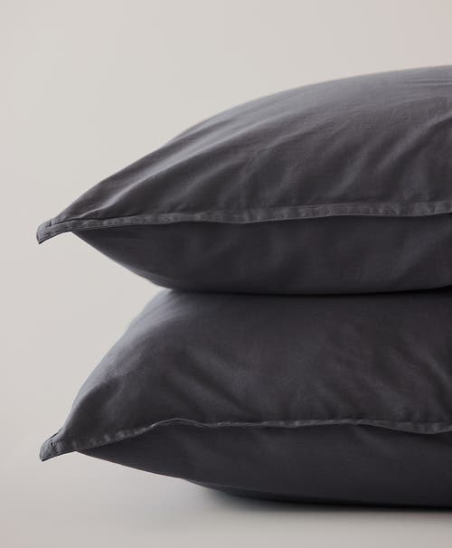 Pact Organic Room Service Sateen Sham 2-pack In Charcoal
