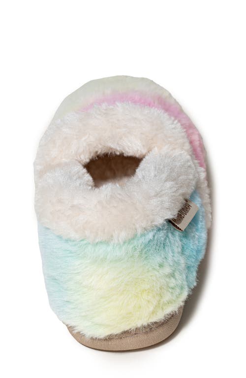Minnetonka Kids' Daina Faux Fur Lined Slipper In Ivory Multi Color