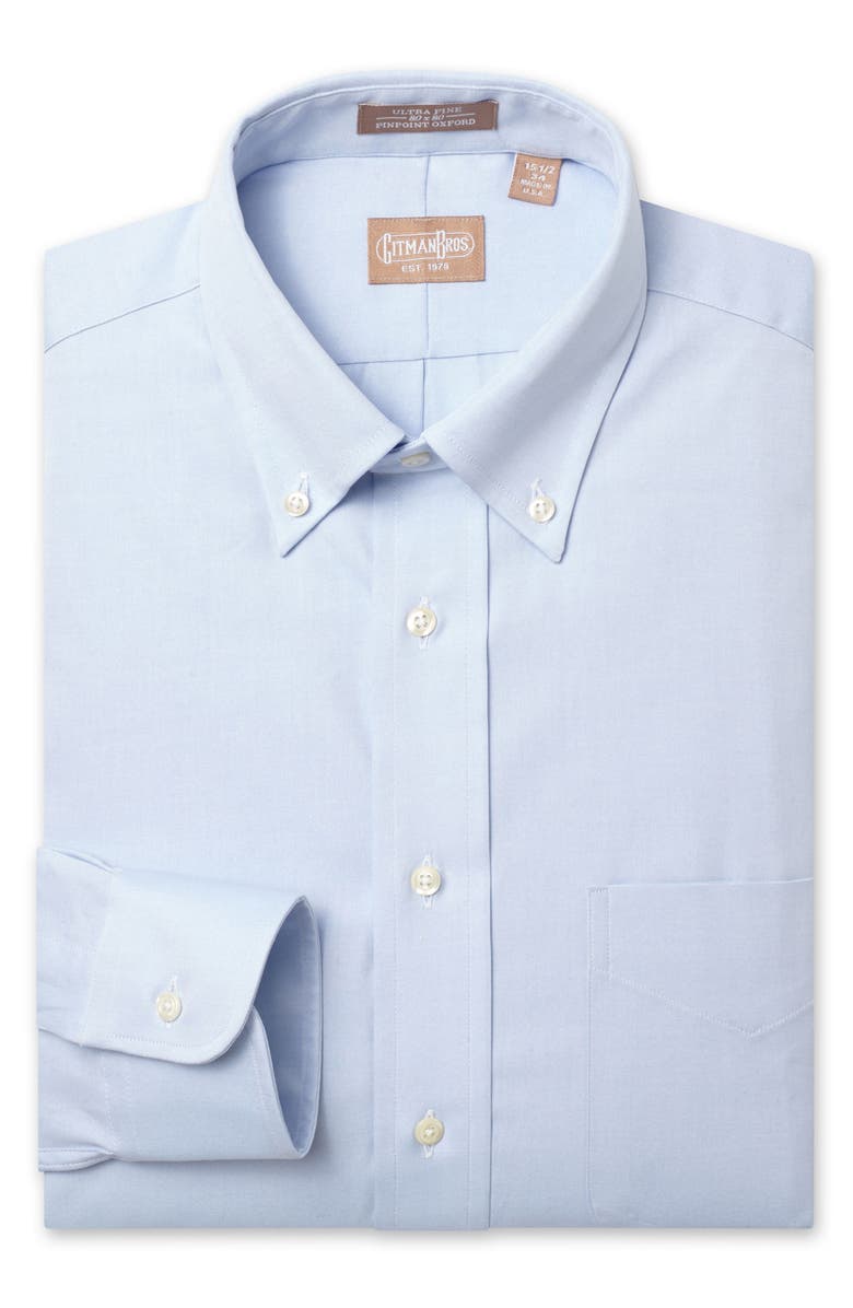 Gitman Regular Fit Pinpoint Cotton Oxford Button Down Dress Shirt ...
