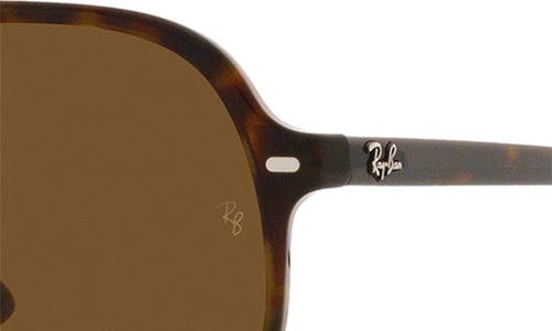 Shop Ray Ban Ray-ban 56mm Polarized Square Sunglasses In Havana