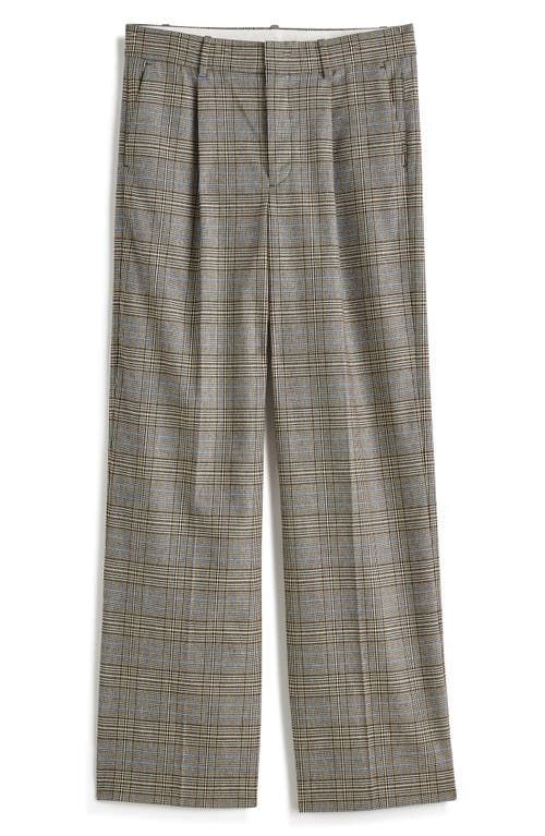 Shop Madewell Yarn Dyed Plaid Slouchy Straight Leg Pants In Cooper Plaid