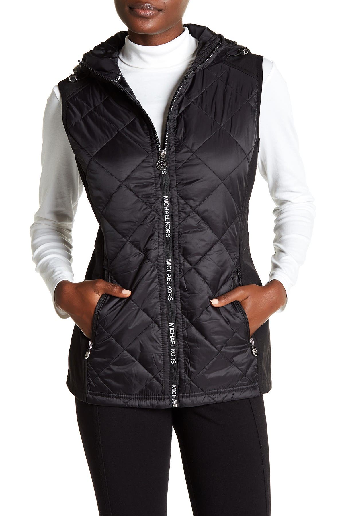 michael kors vest with hood