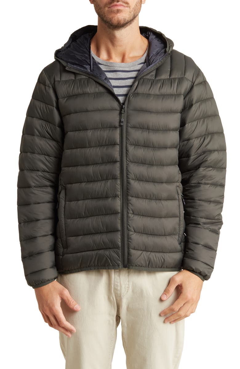 HAWKE & CO Hooded Packable Quilted Jacket