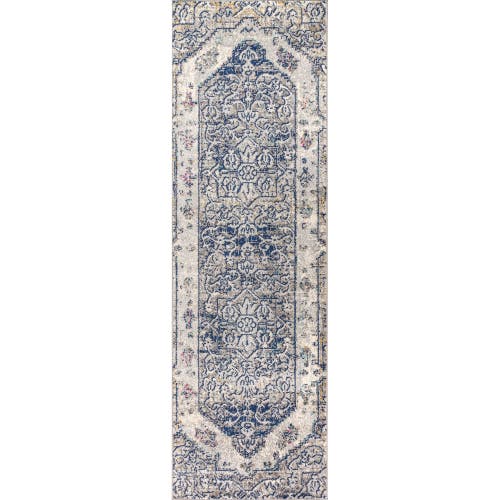 Jonathan Y Modern Persian Boho Vintage Area Rug In Cream/blue