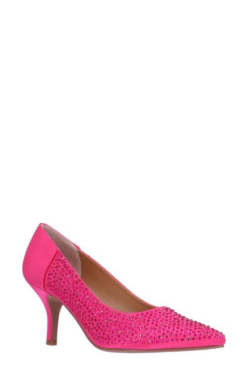 J. Reneé Rishna Crystal Embellished Pointed Toe Pump Fuchsia at Nordstrom,