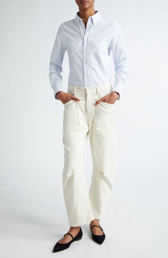 Shop Nili Lotan Shon Corduroy Pants In Stone