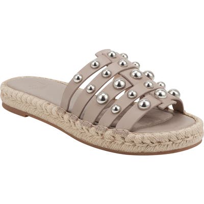 Marc Fisher Ltd Tamie Espadrille Slide Sandal, Beige