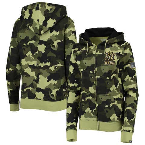 Women's New Era Camo Minnesota Vikings Raglan Full-Zip Hoodie 