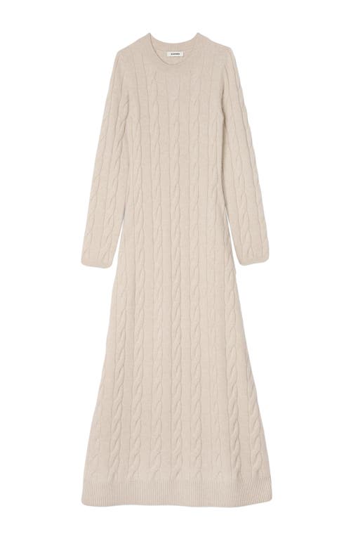 Shop Sandro Cable Knit Maxi Dress In Beige