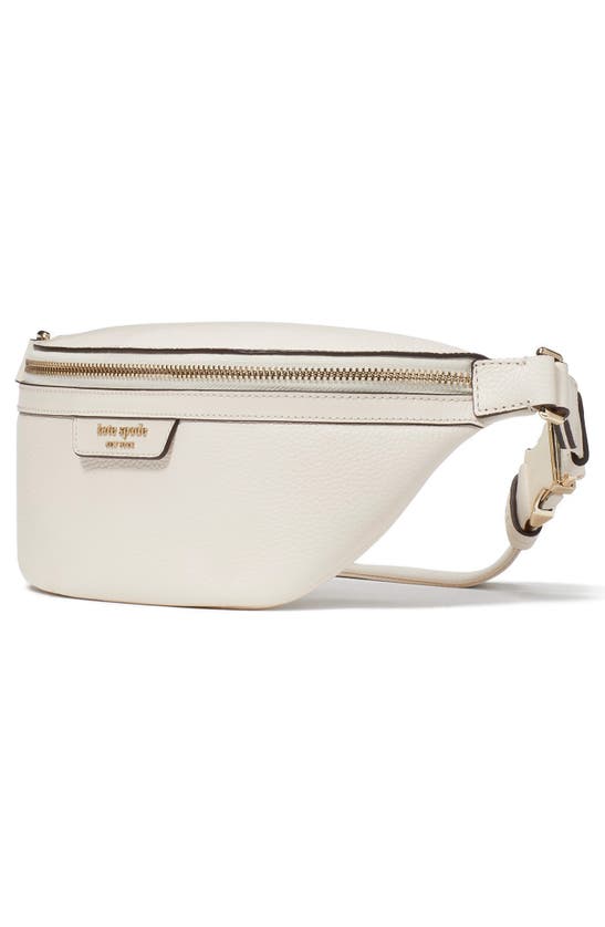 Shop Kate Spade Hudson Pebbled Leather Belt Bag In Parchment