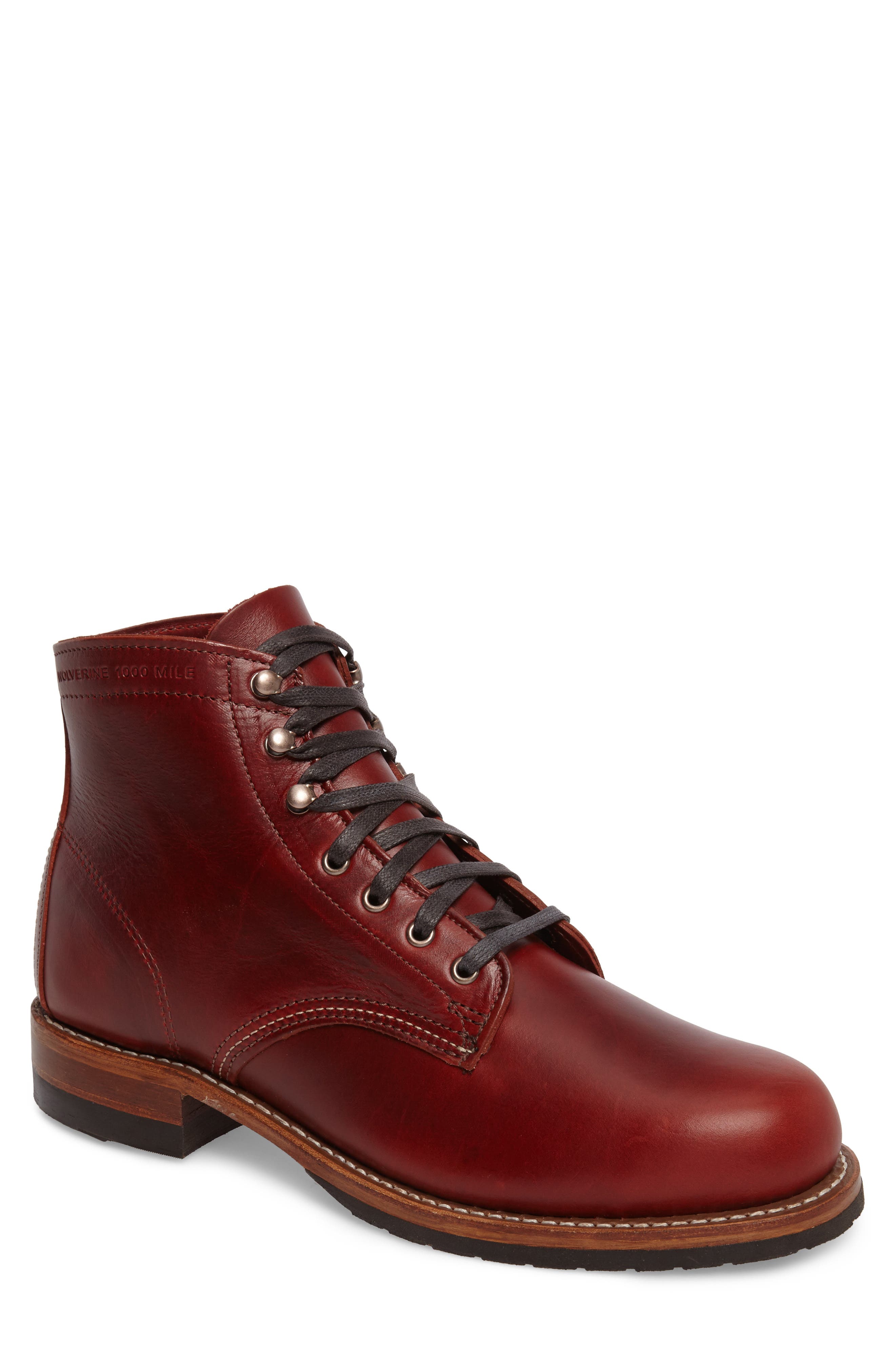 Wolverine Evans Plain Toe Boot, Red