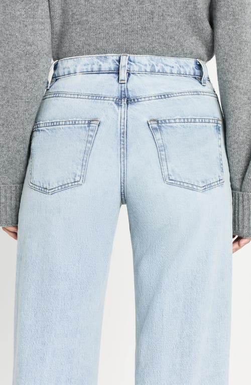 Shop Frame The Slouchy Straight Leg Jeans In Fizz Indigo