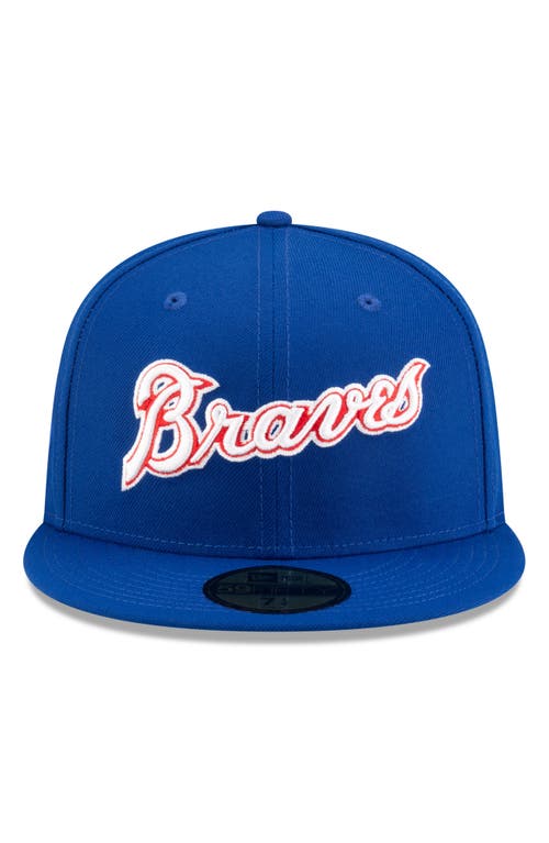 Shop New Era X Diet Starts Monday X Diet Starts Monday Atlanta Braves Twill 59fifty Fitted Baseball Cap In Blue