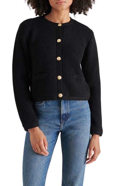 Shop Steve Madden Fantino Cardigan In Black