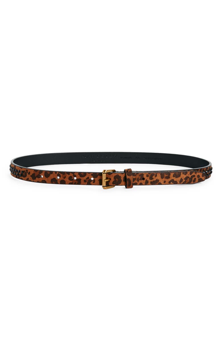 Kurt Geiger London Crystal Leopard Print Leather Belt | Nordstromrack