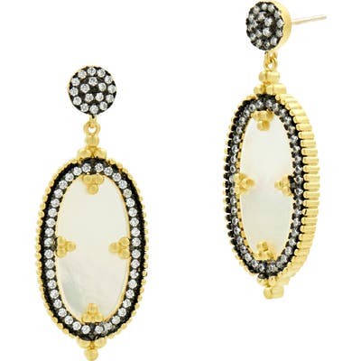 Freida Rothman Imperial Mother Of Pearl Drop Earrings
