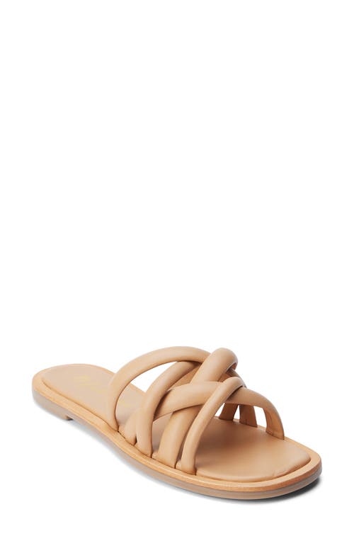 Shop Matisse Strappy Flat Slide Sandal In Beige