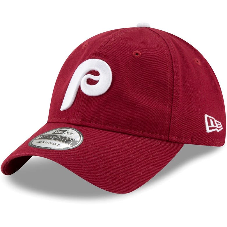 New Era Burgundy Philadelphia Phillies Team Replica Core Classic 9twenty Adjustable Hat