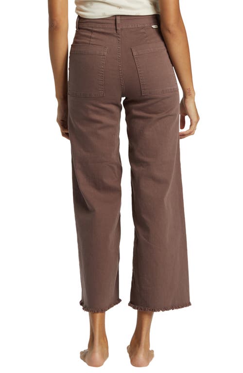 Shop Billabong Free Fall Stretch Crop Wide Leg Pants In Kona