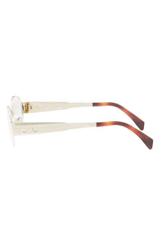 Shop Celine Triomphe 53mm Oval Optical Glasses In Shiny Endura Gold