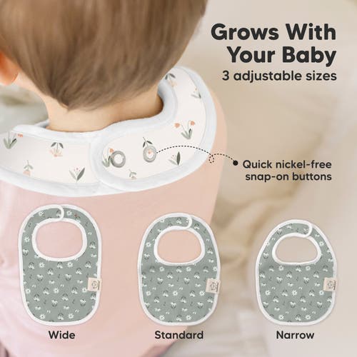 Keababies 8-pack Baby Drool Bibs In Fleur