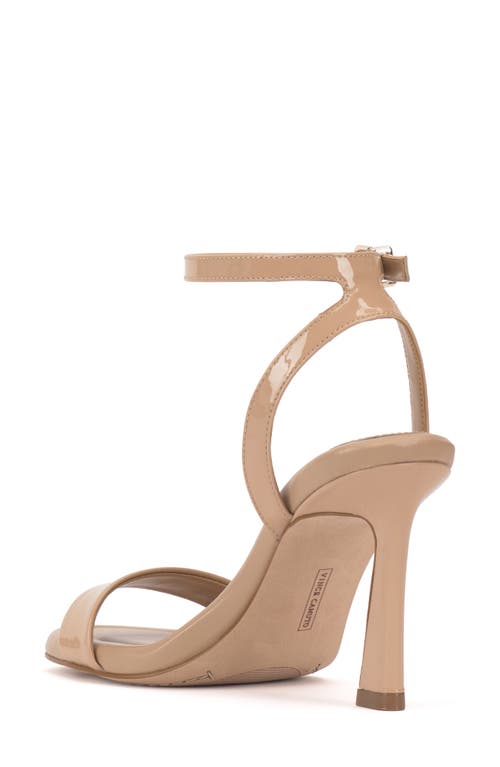 Vince Camuto Penelopy Ankle Strap Sandal In Dk Buff Sftpat