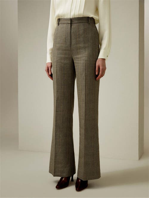 Shop Lilysilk Sprezzatura Urbane Silk Wool Blend Trousers In Flax