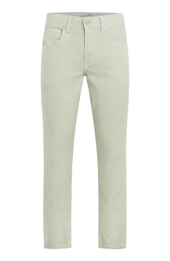 Shop Hudson Blake Slim Straight Leg Stretch Linen Blend Five Pocket Pants In Shell