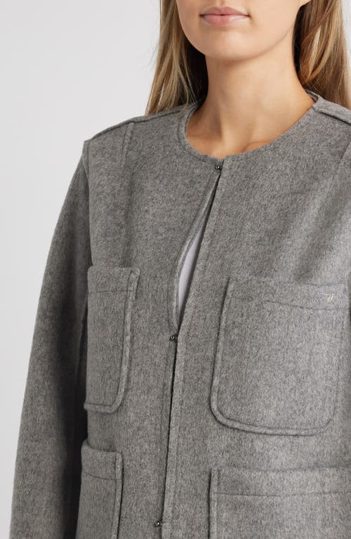 Shop Wit & Wisdom Shoulder Dart Coat In Heather Graphite