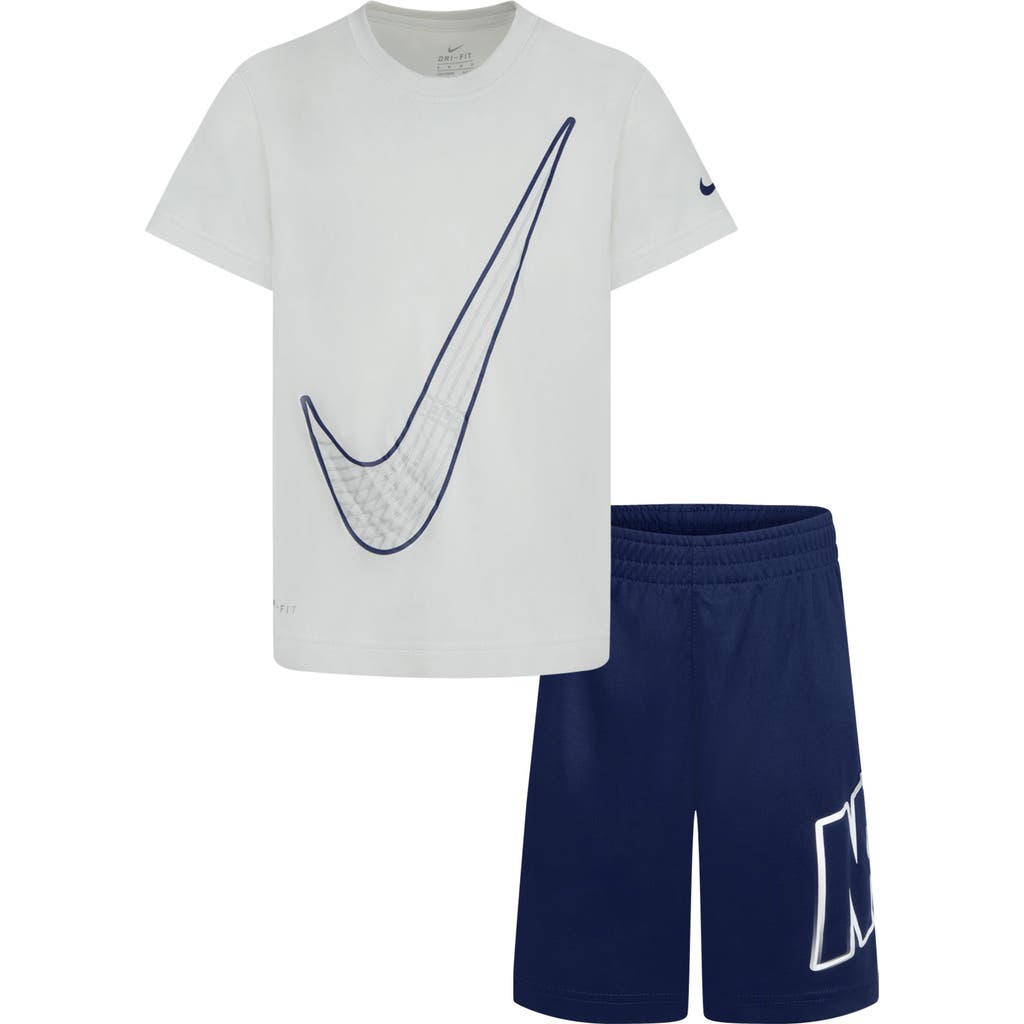 Nike Kids' Dri-fit Graphic T-shirt & Shorts Set In Multi