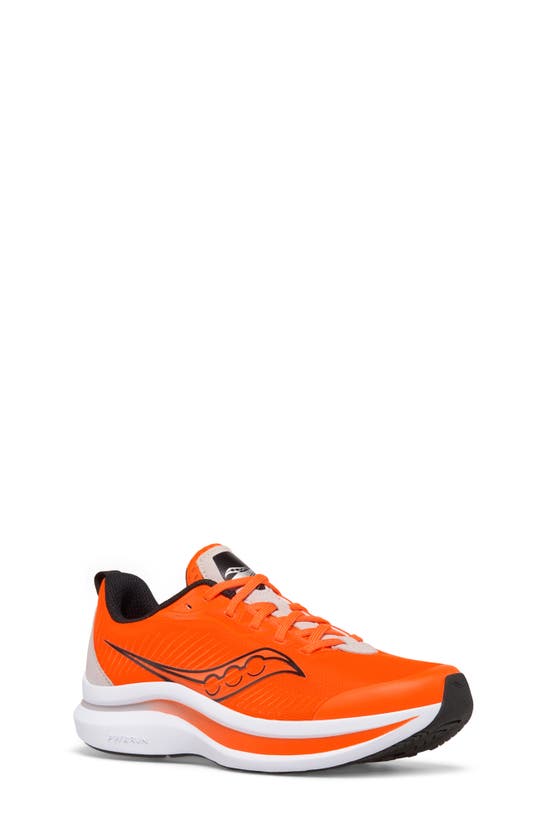 Saucony Kids' Endorphin Kdz Running Shoe In Orange/ Grey