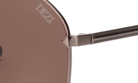 Dezi Cuffed 53mm Square Sunglasses in Black /Gold Midnight Smoke