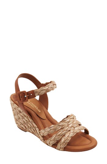 Andre Assous André Assous Milena Wedge Sandal In Natural/tan