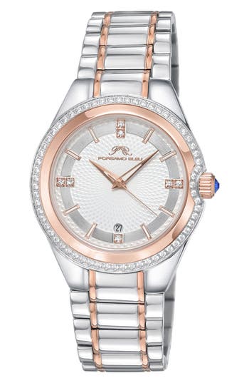 Shop Porsamo Bleu Guilia Interchangeable Bracelet Watch, 37mm In Rose/silver/white