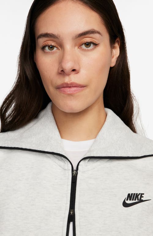 Shop Nike Sportswear Tech Fleece Loose Full Zip Track Jacket In Light Grey/htr/black