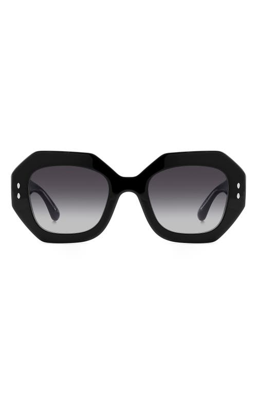 Isabel Marant 52mm Gradient Geometric Sunglasses in Black/Grey Shaded at Nordstrom