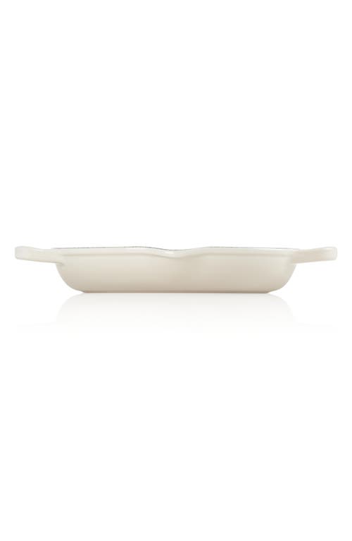 Le Creuset Signature Deep Round Enamel Cast Iron Grill Pan In Meringue