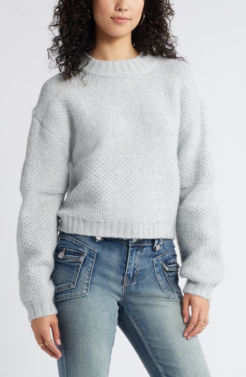 Shop Bp. Textured Relaxed Sweater In Grey Micro