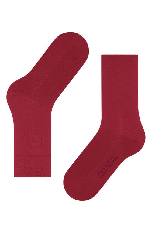 Falke Sensitive New York Crew Socks In Scarlet