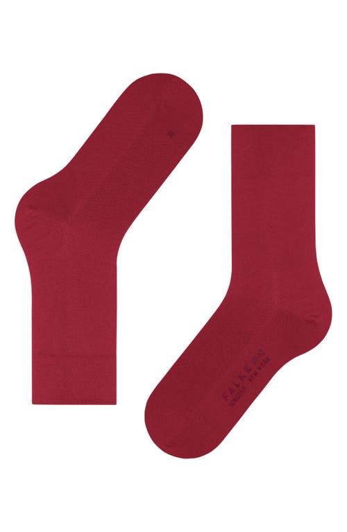 Shop Falke Sensitive New York Crew Socks In Scarlet