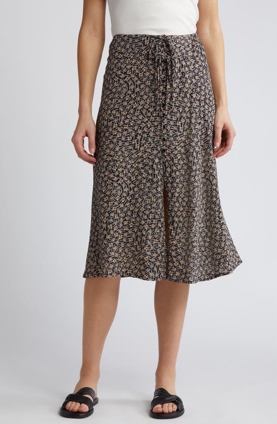 Shop Sessun Rosena Print Tie Waist Skirt In Bloomika