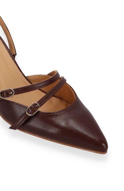 Shop Alohas Joelle Slingback Pointed Toe Pump In Brown