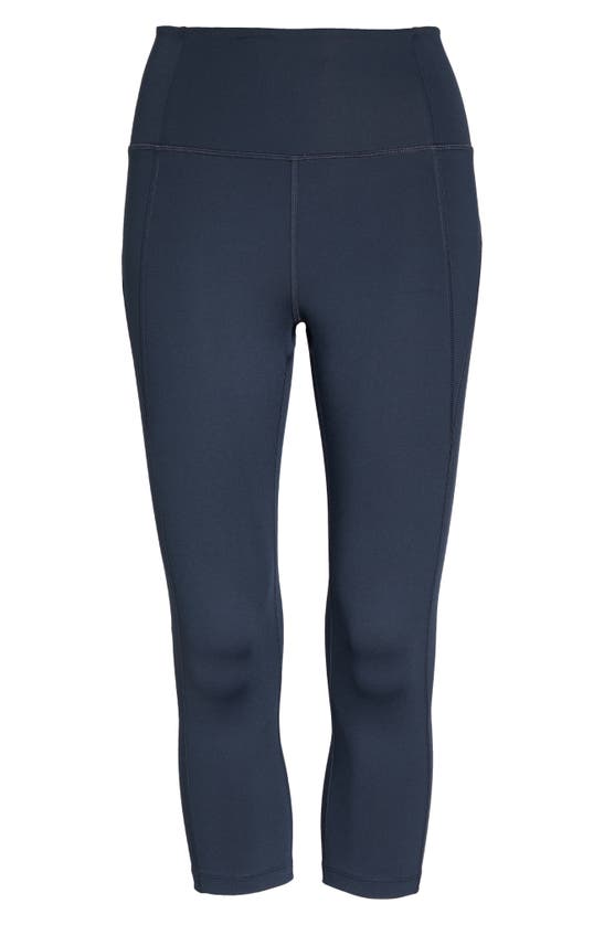 Girlfriend Collective High Waist Capri Leggings In Midnight