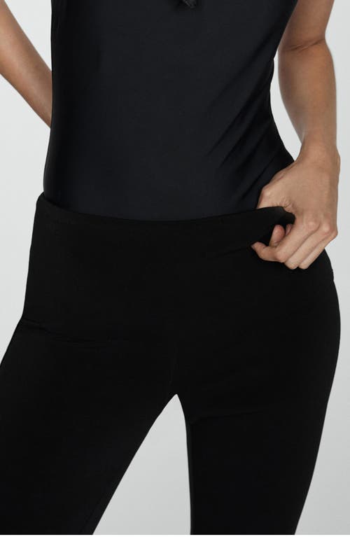 Shop Mango Tiberio Capri Leggings In Black