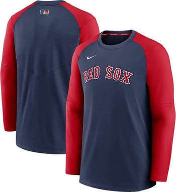 New York Yankees Nike Authentic Collection Pregame Performance Raglan  Pullover Sweatshirt - Black/Gray