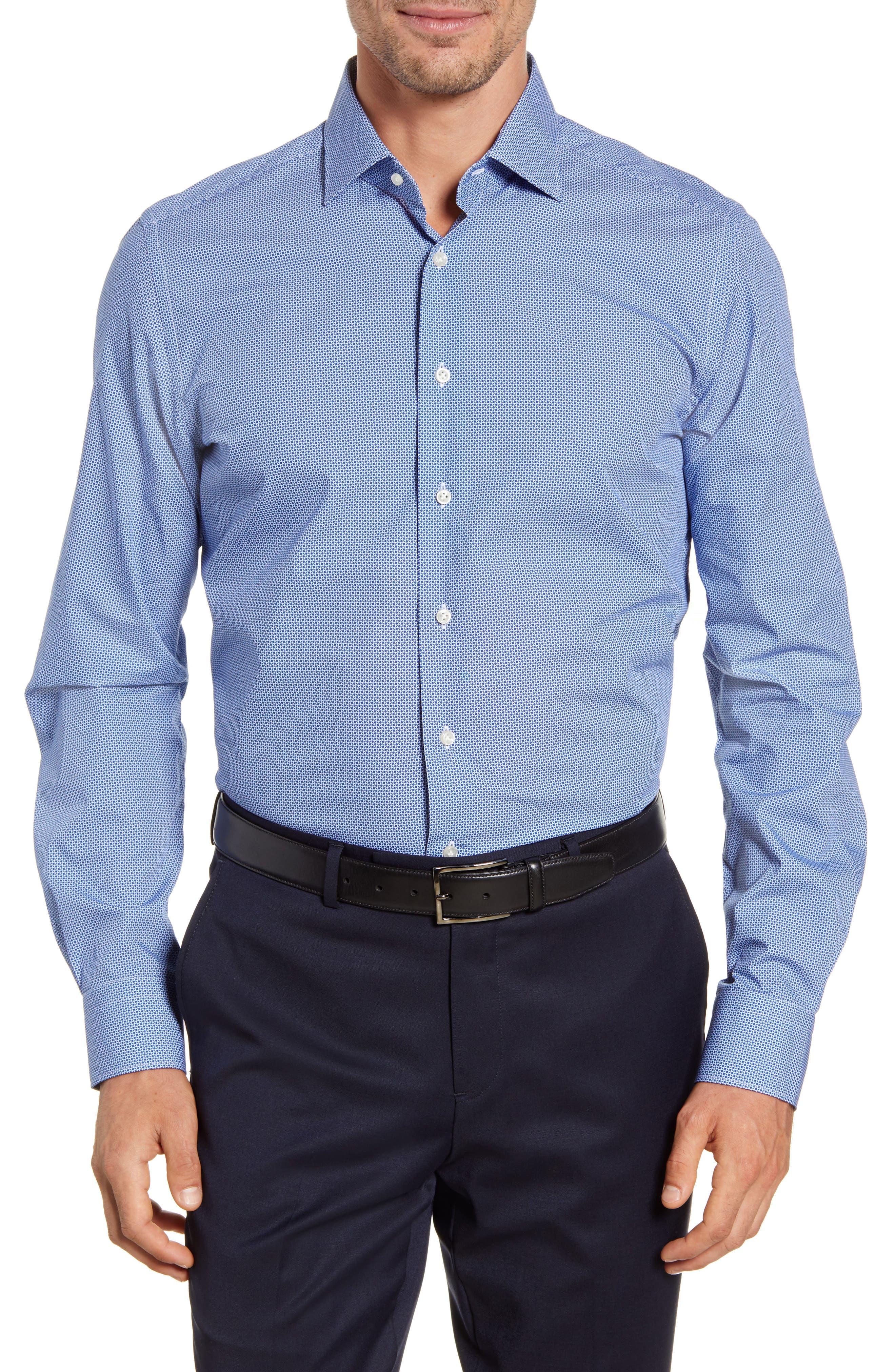 Emanuel Berg Regular Fit Button-Up Shirt in Navy at Nordstrom